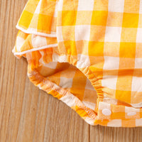 Load image into Gallery viewer, Baby Unisex Checked Bow Rompers Wholesale 220620484
