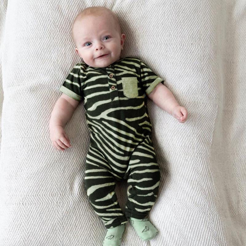Baby Unisex Solid Color Striped Jumpsuits Wholesale 220620486