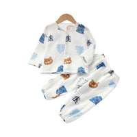 Load image into Gallery viewer, 2 Pieces Set Baby Kid Unisex Rainbow Cartoon Print Tops And Pants Sleepwears Wholesale 220620493
