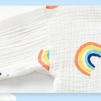 Load image into Gallery viewer, 2 Pieces Set Baby Kid Unisex Rainbow Cartoon Print Tops And Pants Sleepwears Wholesale 220620493
