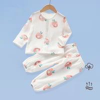 Load image into Gallery viewer, 2 Pieces Set Baby Kid Unisex Rainbow Cartoon Print Tops And Pants Sleepwears Wholesale 220620493
