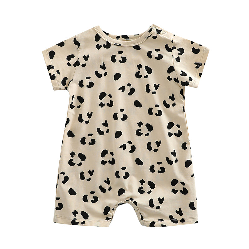 Baby Kid Unisex Leopard Print Jumpsuits Wholesale 220620526