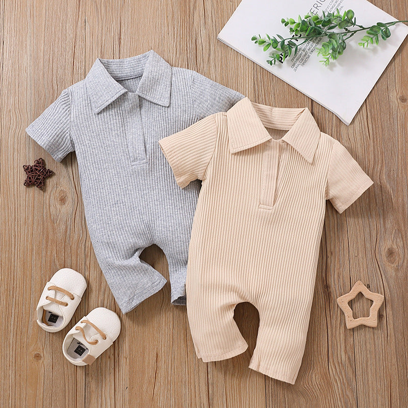 Baby Kid Unisex Solid Color Rompers Wholesale 220620529