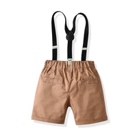 Load image into Gallery viewer, 2 Pieces Set Baby Kid Boys Dressy Checked Bow Shirts And Solid Color Rompers Wholesale 220620530
