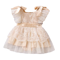 Load image into Gallery viewer, Baby Girls Solid Color Dresses Wholesale 220620548
