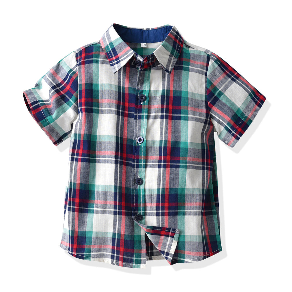 Baby Kid Boys Solid Color Striped Checked Bow Birthday Party Shirts Wholesale 934612078