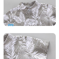 Load image into Gallery viewer, 2 Pieces Set Baby Kid Boys Plant Print Shirts And Solid Color Shorts Wholesale 22062079
