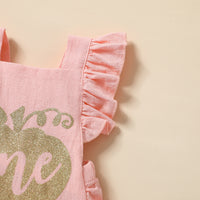 Load image into Gallery viewer, Baby Girls Letters Print Halloween Rompers Wholesale 220622103

