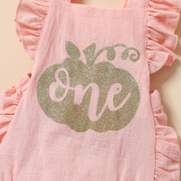 Load image into Gallery viewer, Baby Girls Letters Print Halloween Rompers Wholesale 220622103
