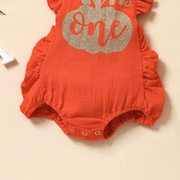 Load image into Gallery viewer, Baby Girls Letters Print Halloween Rompers Wholesale 220622103
