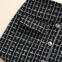 Load image into Gallery viewer, 2 Pieces Set Baby Kid Girls Solid Color Tops And Checked Skirts Wholesale 220622115
