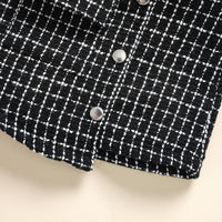 Load image into Gallery viewer, 2 Pieces Set Baby Kid Girls Solid Color Tops And Checked Skirts Wholesale 220622115
