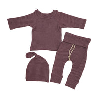 Load image into Gallery viewer, 2 Pieces Set Baby Unisex Solid Color Tops And Pants Wholesale 220622125

