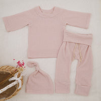 Load image into Gallery viewer, 2 Pieces Set Baby Unisex Solid Color Tops And Pants Wholesale 220622125
