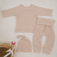 Load image into Gallery viewer, 2 Pieces Set Baby Unisex Solid Color Tops And Pants Wholesale 220622125
