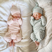 Load image into Gallery viewer, 2 Pieces Set Baby Unisex Solid Color Tops And Pants Wholesale 220622125
