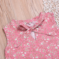 Load image into Gallery viewer, 2 Pieces Set Baby Kid Girls Flower Print Tank Tops And Solid Color Shorts Wholesale 22062213
