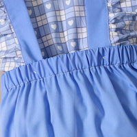 Load image into Gallery viewer, Baby Girls Love heart Checked Bow Rompers Wholesale 220622165
