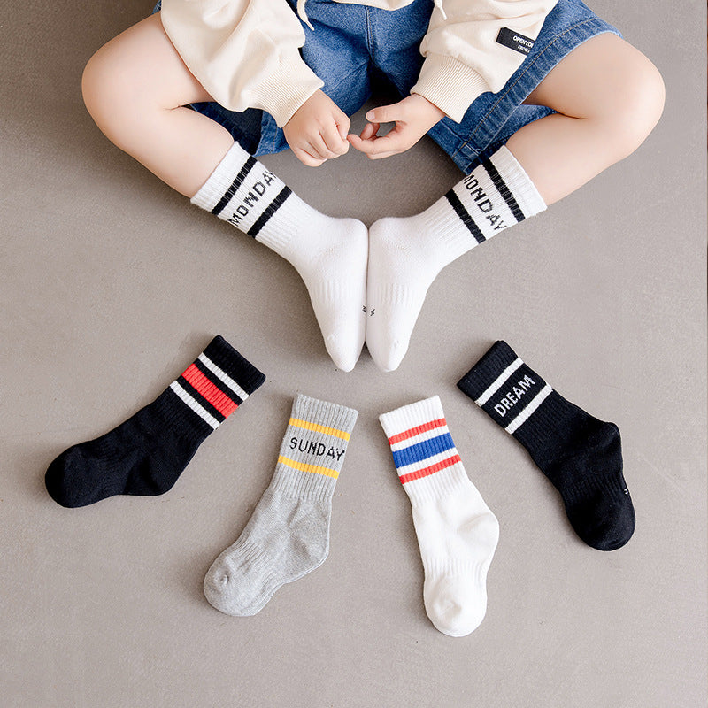 Kid Unisex Solid Color Color-blocking Socks Wholesale 220622198