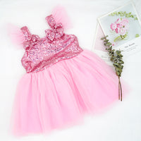 Load image into Gallery viewer, Baby Kid Girls Color-blocking Fish scales Lace Dresses Wholesale 22062223
