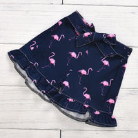 Load image into Gallery viewer, 2 Pieces Set Baby Kid Girls Flamingo Print T-Shirts And Skirts Wholesale 22062225
