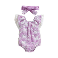 Load image into Gallery viewer, Baby Girls Flower Lace Embroidered Rompers Wholesale 22062227
