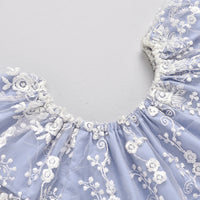 Load image into Gallery viewer, Baby Girls Flower Lace Embroidered Rompers Wholesale 22062227
