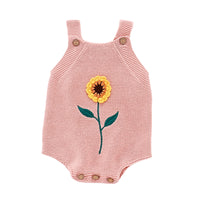 Load image into Gallery viewer, Baby Girls Flower Crochet Rompers Wholesale 22062240
