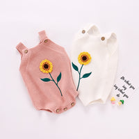 Load image into Gallery viewer, Baby Girls Flower Crochet Rompers Wholesale 22062240
