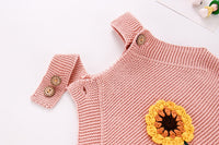 Load image into Gallery viewer, Baby Girls Flower Crochet Rompers Wholesale 22062240
