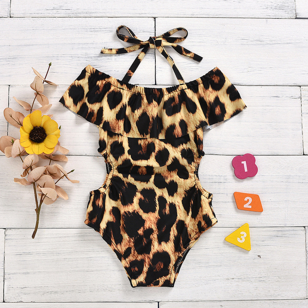 Baby Kid Girls Leopard print Swimwears  rompers Wholesale22062253