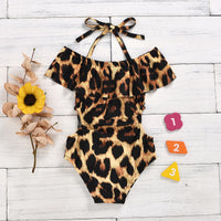 Load image into Gallery viewer, Baby Kid Girls Leopard print Swimwears  rompers Wholesale22062253
