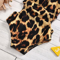 Load image into Gallery viewer, Baby Kid Girls Leopard print Swimwears  rompers Wholesale22062253
