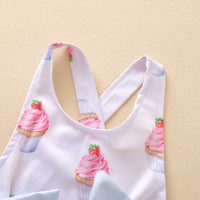 Load image into Gallery viewer, Baby Kid Girls Bow Print Swimwears rompers Wholesale 22062254
