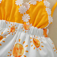 Load image into Gallery viewer, Baby Kid Girls Flower Print Rompers Wholesale 22062265
