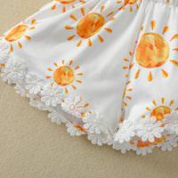 Load image into Gallery viewer, Baby Kid Girls Flower Print Rompers Wholesale 22062265
