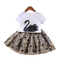 Load image into Gallery viewer, 2 Pieces Set Baby Kid Girls Animals Print T-Shirts And Star Skirts Wholesale 22062275
