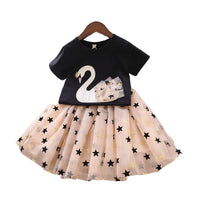 Load image into Gallery viewer, 2 Pieces Set Baby Kid Girls Animals Print T-Shirts And Star Skirts Wholesale 22062275
