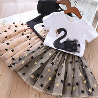 Load image into Gallery viewer, 2 Pieces Set Baby Kid Girls Animals Print T-Shirts And Star Skirts Wholesale 22062275
