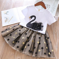Load image into Gallery viewer, 2 Pieces Set Baby Kid Girls Animals Print T-Shirts And Star Skirts Wholesale 22062275
