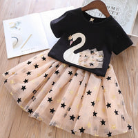 Load image into Gallery viewer, 2 Pieces Set Baby Kid Girls Animals Print T-Shirts And Star Skirts Wholesale 22062275
