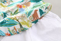 Load image into Gallery viewer, 2 Pieces Set Baby Kid Boys Tropical Shirts And Solid Color Shorts Wholesale 22062277
