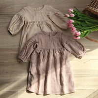 Load image into Gallery viewer, Baby Kid Girls Solid Color Dresses Wholesale 22062285
