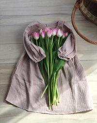 Load image into Gallery viewer, Baby Kid Girls Solid Color Dresses Wholesale 22062285
