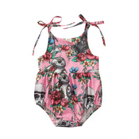 Load image into Gallery viewer, Baby Girls Flower Print Rompers Wholesale 22062287
