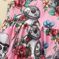 Load image into Gallery viewer, Baby Girls Flower Print Rompers Wholesale 22062287
