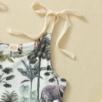 Load image into Gallery viewer, Baby Girls Animals Plant Print Rompers Wholesale 22062288
