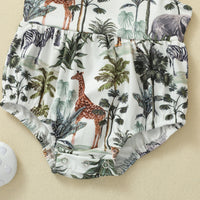 Load image into Gallery viewer, Baby Girls Animals Plant Print Rompers Wholesale 22062288
