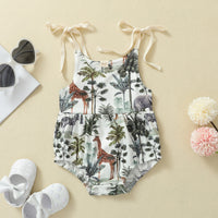 Load image into Gallery viewer, Baby Girls Animals Plant Print Rompers Wholesale 22062288
