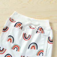 Load image into Gallery viewer, 2 Pieces Set Baby Kid Girls Rainbow Print Hoodies Swearshirts And Pants Wholesale 22062296
